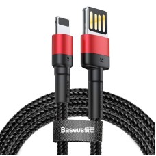 Baseus Cafule dvipusis USB Lightning kabelis 2.4A 1m - Juodas / Raudonas