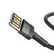 Baseus Cafule dvipusis USB Lightning kabelis 2.4A 1m - Pilkas / Juodas