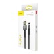 Baseus Cafule dvipusis USB Lightning kabelis 2.4A 1m - Pilkas / Juodas