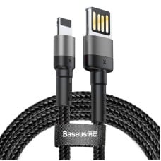 Baseus Cafule dvipusis USB Lightning kabelis 1.5A 2m - Pilkas / Juodas