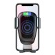 Baseus Metal Gravitational Car Mount with Qi Inductive Charger - Black