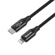 Baseus Yiven USB-C  Lightning 150 cm 2A - Juodas 