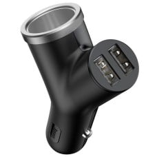 Baseus car charger Y Type 2xUSB 3.4A 40W - Black