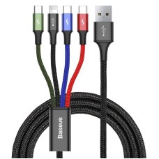 Baseus Fast USB Cable 4in1 2xUSB-C / Lightning / Micro 3.5A 1.2m - Black