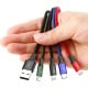 Baseus USB Fast 4in1 USB-C / 2x Lightning / Micro kabelis 3.5A 1.2m - Juoda