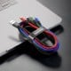 Baseus USB Fast 4in1 USB-C / 2x Lightning / Micro kabelis 3.5A 1.2m - Juoda