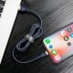 Baseus Cafule USB Lightning kabelis 1.5A 2m - Auksinis / Tamsiai mėlynas