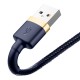 Baseus Cafule USB Lightning kabelis 1.5A 2m - Auksinis / Tamsiai mėlynas