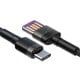 Baseus Cafule USB-C kabelis Huawei SuperCharge QC 3.0 5A 1m - Juodas / Pilkas