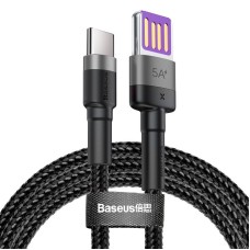 Baseus Cafule USB-C Cable Huawei SuperCharge, QC 3.0 5A 1m - Black / Grey