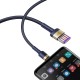 Baseus Cafule USB-C kabelis Huawei SuperCharge QC 3.0 5A 1m - Tamsiai mėlynas / Auksinis