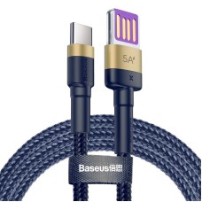 Baseus Cafule USB-C Cable Huawei SuperCharge, QC 3.0 5A 1m - Dark Blue / Gold