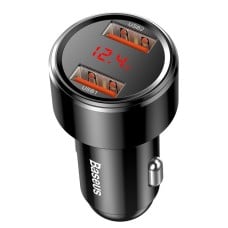 Baseus Magic automobilinis įkroviklis 2x USB QC 3.0 45W - Juodas