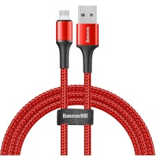 Baseus Halo Lightning Cable with LED Lamp 2.4A 1m - Red