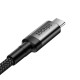 Baseus Cafule USB-C kabelis PD 3.1 10Gbps 100W 4K 1m - Juodas / Pilkas