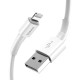 Baseus USB Lightning kabelis 2.4A 1m - Baltas