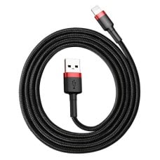 Baseus Cafule USB - Lightning kabelis 2.4A 0.5m - Raudonas - Juodas