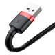 Baseus Cafule USB Lightning Cable 2.4A 1m - Red / Black