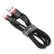 Baseus Cafule USB Lightning kabelis 2.4A 1m - Raudonas / Juodas