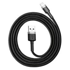 Baseus Cafule USB Lightning kabelis 2.4A 0.5m - Pilkas / Juodas