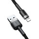 Baseus Cafule USB Lightning kabelis 2.4A 1m - Pilkas / Juodas