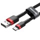 USB-C laidas Baseus Cafule 2A 3m - Juodas / Raudonas