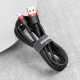 Baseus Cafule USB-C kabelius 2A 3m - Juodas / Raudonas