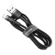 USB Lightning kabelis Baseus Cafule 2A 3m - Juodas / Pilkas