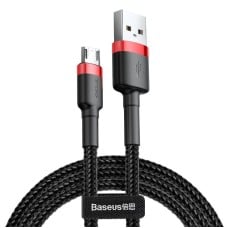 Baseus Cafule micro USB kabelis 2A 3m - Juodas / Raudonas