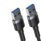 Baseus cafule kabelis USB3.0 Male į USB3.0 Male 2A 1m - Juodas / Pilkas