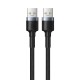 Baseus cafule kabelis USB3.0 Male į USB3.0 Male 2A 1m - Juodas / Pilkas