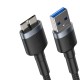 Baseus cafule kabelis USB3.0  į Micro-B 2A 1m - Juodas / Pilkas 