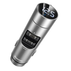 Baseus Energy Column Car Wireless MP3 Charger (Wireless 5.0+5V/3.1A) - Silver