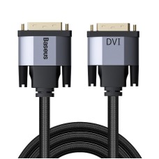 Baseus Enjoyment Series DVI Male To DVI Male bidirectional Adapter Cable 2m - Dark Grey