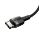 Baseus Cafule PD2.0 100W fast charging USB For Type-C cable 20V 5A 2m - Grey / Black