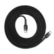 Baseus Cafule kabelis USB-C PD 2.0 QC 3.0 60W 2m - Pilka / Juoda