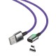 Magnetinis Baseus Zinc Lightning kabelis 1.5A 2m - Violetinis