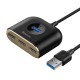 Baseus Square Round USB Adapter HUB USB 3.0 to 1x USB 3.0 + 3x USB 2.0.1m - Black