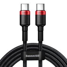 Baseus Cafule PD2.0 100W flash įkrovimo USB-C kabelis 20V 5A 2m - Raudonas / Juodas 