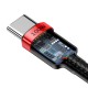 Baseus Cafule PD2.0 100W flash charging USB-C cable 20V 5A 2m - Red / Black