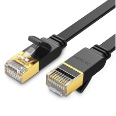 UGREEN NW106 Ethernet RJ45 Flat network cable Cat.7 STP 1m - Black