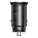 Baseus Circular Metal PPS Quick Charger Car Charger 30W (Support VOOC) - Black