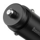 Baseus Circular Metal PPS Quick Charger Car Charger 30W (Support VOOC) - Black