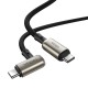 Kampinis kabelis USB-C 3.1 Baseus Hammer 100W PD 4K 1.5m - Juodas / Pilkas
