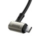 Angle cable USB-C 3.1 Baseus Hammer 100W PD 4K 1.5m - Black / Grey