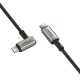 Kampinis kabelis USB-C 3.1 Baseus Hammer 100W PD 4K 1.5m - Juodas / Pilkas
