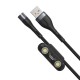 Baseus Fast 4in1 USB kabelis prie USB-C / Lightning / Micro 3A 1m - Pilkas / Juodas