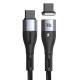 Magnetinis Baseus Zinc USB-C į USB-C kabelis 100W 1.5 m - Juodas