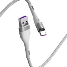 USB magnetic cable - USB-C Baseus Zinc 5A 1m - White