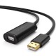 USB 2.0 UGREEN US121 kabelio prailginimas aktyvus 25m - Juodas